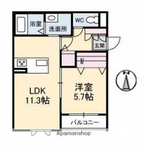 シャーメゾンおかだ 201の間取り画像