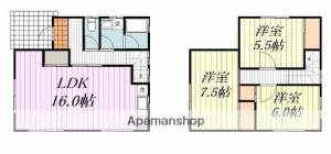 烏谷2階建 Dの間取り画像