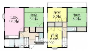 鴨川2丁目桐谷借家 1の間取り画像