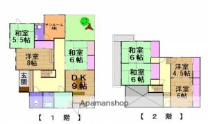 中川一戸建て　1 1の間取り画像