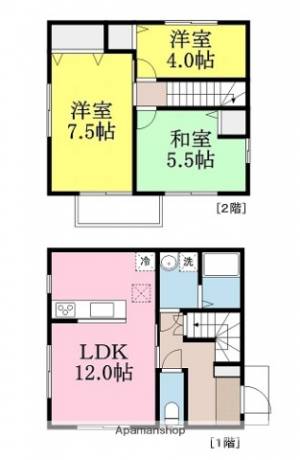 パーシモンオカダＢ棟3 1の間取り画像