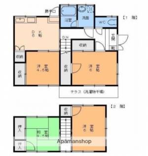 祝谷3丁目借家　4 1の間取り画像