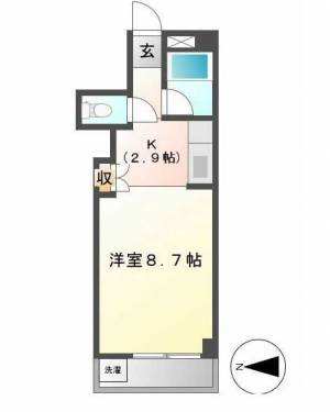 カトウマンションⅡ 407の間取り画像