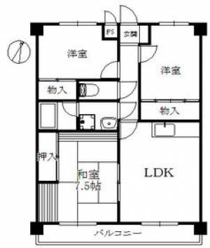 第5水野マンション 123の間取り画像