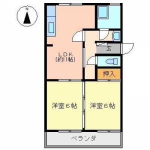 東雲マンション6号棟 6306の間取り画像