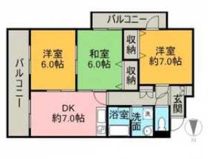 カトウマンションⅡ 201の間取り画像