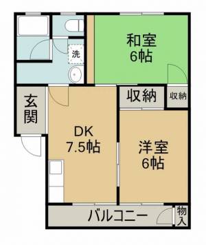 上原ハイツ A-8の間取り画像