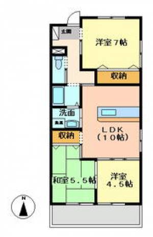 松坂マンション 301の間取り画像