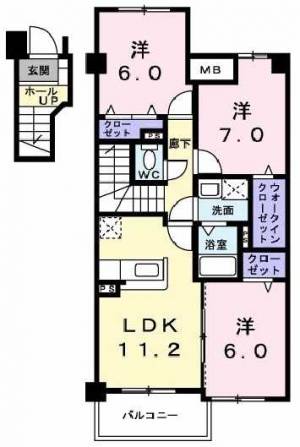 ビサイド・スリー 201の間取り画像