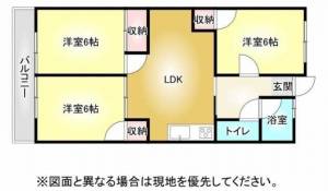 アーバンコート中須賀 145の間取り画像