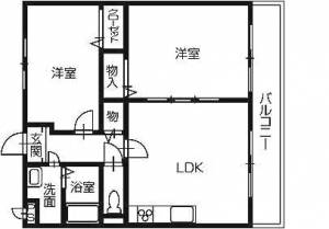 マリベール桜木 202の間取り画像