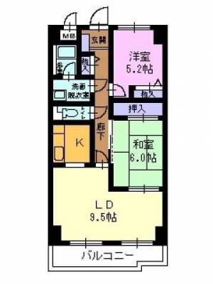 スカール喜多川A棟 402の間取り画像