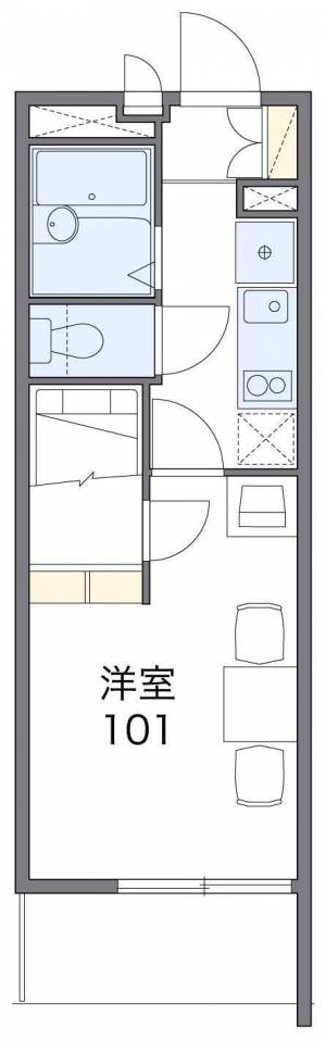 レオパレスベイ&ジュニ 208の間取り画像