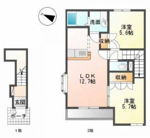 シャトー・澤ノ原 201の間取り画像