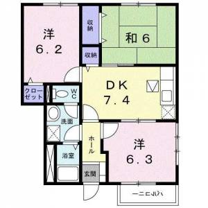 ファミール光葉ⅡB棟 102の間取り画像