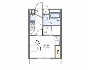 レオパレスサンハイツ徳常 102の間取り画像