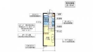 レオパレスパピルスサンヤピ 104の間取り画像