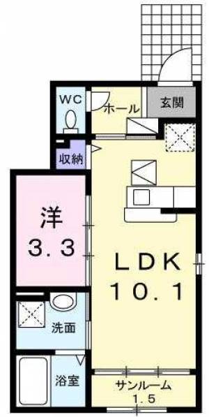 アイリス・テル 101の間取り画像