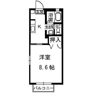 シャーメゾン八雲A棟 201の間取り画像