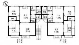 メゾン喜多川E棟 213の間取り画像