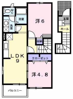 ソレイユNⅡB 203の間取り画像