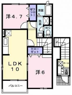 アヴァン・フォンテーヌB 201の間取り画像