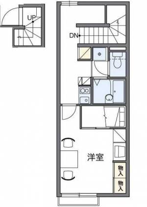 レオパレス川之江中央 212の間取り画像