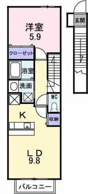 サンシャイン桜木 201の間取り画像