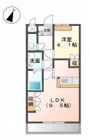 リバティタウン2番館 201の間取り画像