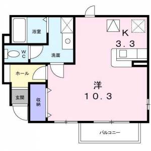 アルカンシェル庄内Ⅱ 102の間取り画像