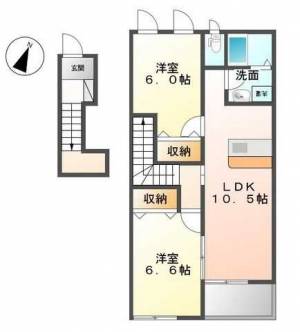 コンフォート洲之内 203の間取り画像