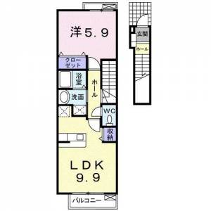 ソレイユ・アミュー北館 203の間取り画像