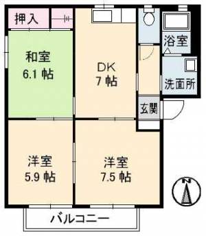 シャーメゾン佐藤D棟 108の間取り画像