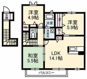 グランマスト下柏 206の間取り画像