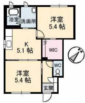 サンヒルズ川之江 101の間取り画像