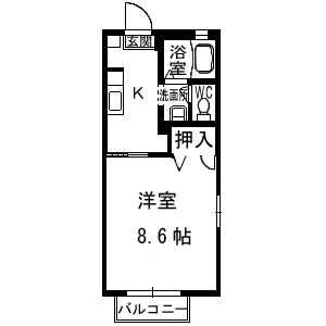 シャーメゾン八雲A棟 102の間取り画像