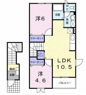 グレイスフル庄内B 202の間取り画像