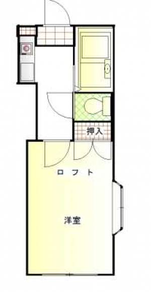 ボヌール若水 201の間取り画像