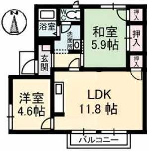 フレグランスいしや 101の間取り画像