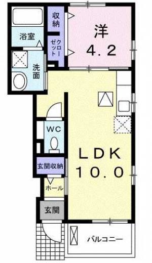 エレガンツァ喜多川 102の間取り画像