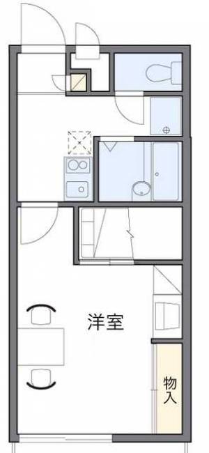 レオパレスサニーハイツ庄内 208の間取り画像