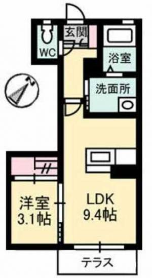 シャーメゾン政枝 203の間取り画像