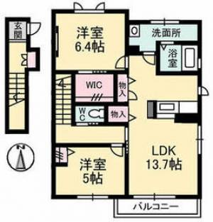 シャーメゾン上泉 201の間取り画像