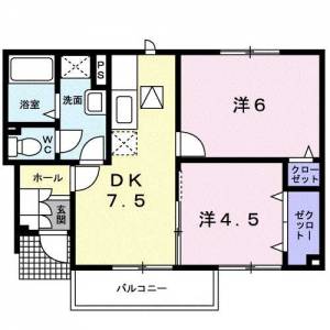 グラン・すずかぜの丘C 103の間取り画像