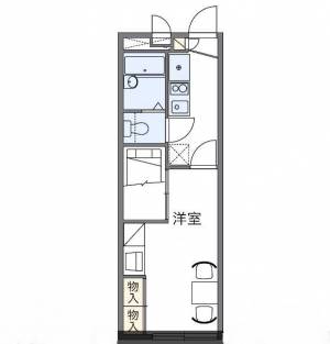 レオパレスカマンオレイエ 210の間取り画像