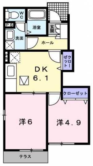 ベルミニヨンA 103の間取り画像