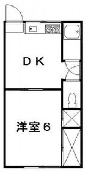 秦ハイツ 203の間取り画像