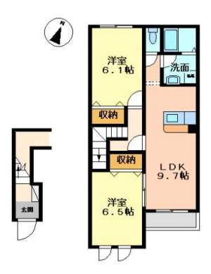 サンフォレストオオクラ 202の間取り画像