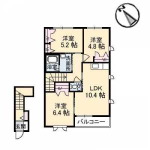 シャーメゾン七宝台 202の間取り画像