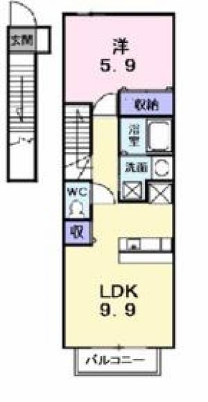 ソレイユ・アミュー北館 202の間取り画像